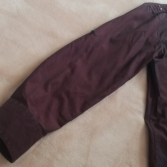 Men's Dark Red Button Down Dress Shirt - Picture 3 of 7